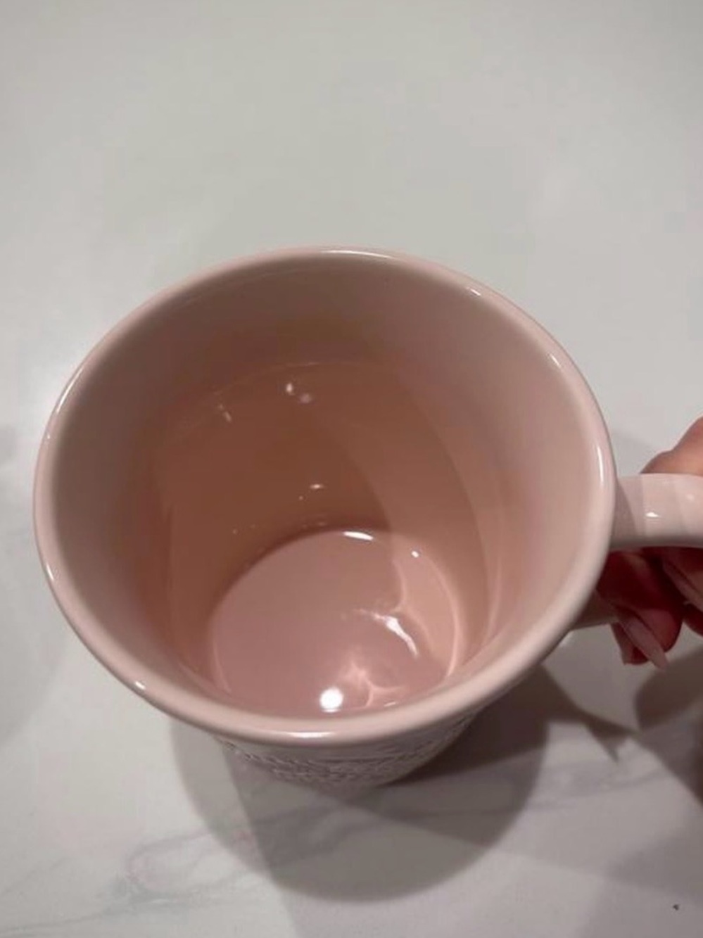 The Pioneer Woman Blush Pink Embossed Ceramic Mug - Picture 2 of 5